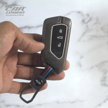 Load image into Gallery viewer, Metal Silicon Car Key Cover Fit for Skoda Octavia | Volkswagen Virtus 3 Button Smart Key