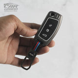 Metal Silicon Alloy Car Key Case for Ford 3 Button Flip Key