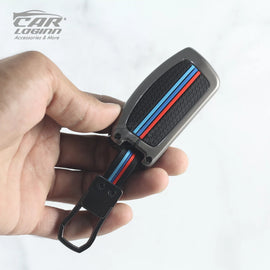 Metal Silicon Car Key Case for Ford Fiesta | Figo Aspire | EcoSport | Freestyle (3 Button Flip Key