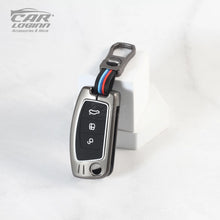 Load image into Gallery viewer, Metal Silicon Alloy Car Key Case for Ford 3 Button Flip Key