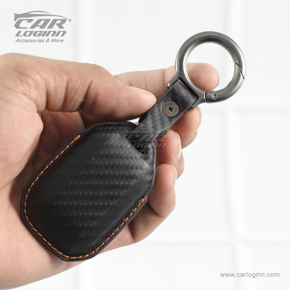 Carloginn PU-3D Leather Key Case for Maruti Suzuki 2 Button Smart Key