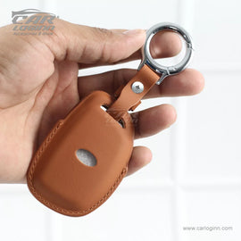 PU-3D Leather Key Case for Hyundai Xcent | Exter | Creta | Venue | I-20 | Aura | I-10 Grand | Tucson | Nios | Verna | Elentra (3 Button Smart Key/ PUSH START KEY)