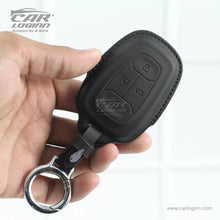 Load image into Gallery viewer, Carloginn PU-3D Leather Key Case for TATA 4 Button Smart Key