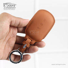 Load image into Gallery viewer, Carloginn PU-3D Leather Key Case for TATA Curve 4 Button Smart Key