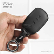 Load image into Gallery viewer, Carloginn PU-3D Leather Key Case for TATA Curve 4 Button Smart Key