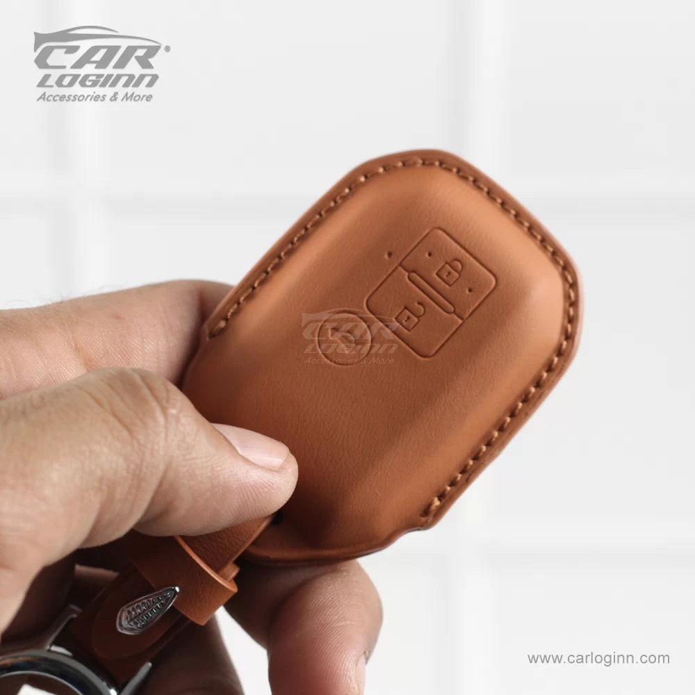 Carloginn PU-3D Leather Key Case for Maruti Suzuki 3 Button Smart Key