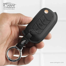 Load image into Gallery viewer, Carloginn PU-3D Leather Key Case for Mahindra 3 Button Key