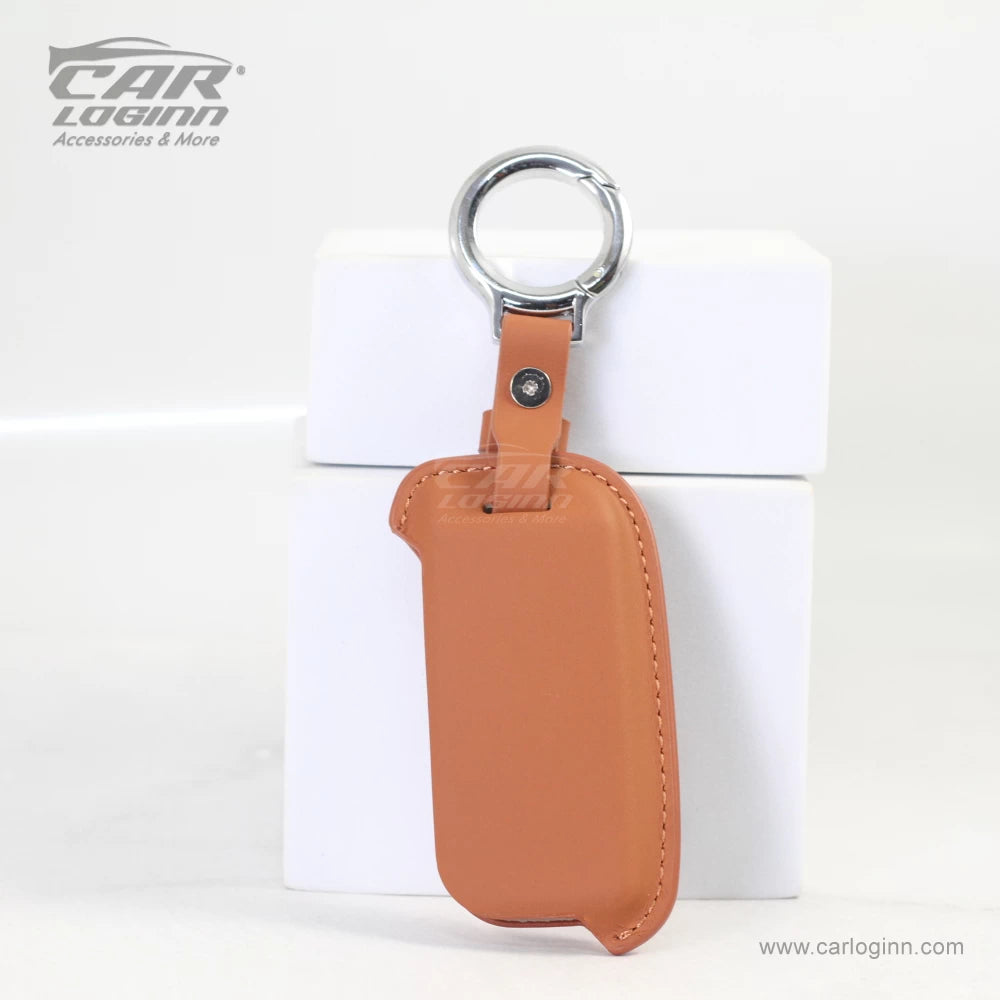 Carloginn PU-3D Leather Key Case for Mahindra XUV 500 Flip Key