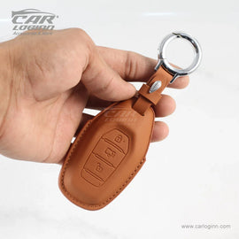 Carloginn PU-3D Leather Key Case for Mahindra XUV - 500 Smart Key