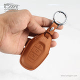 Carloginn PU-3D Leather Key Case for Mahindra XUV - 500 Smart Key