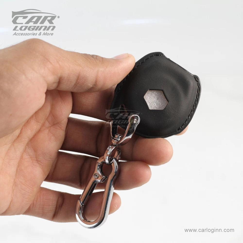 Carloginn PU-3D Leather Key Case for Maruti Suzuki 2 Button Key