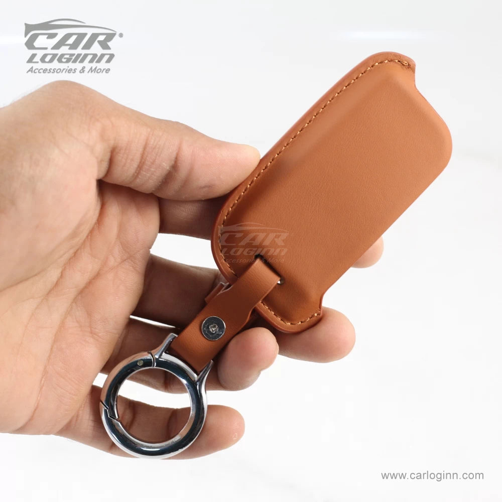 Carloginn PU-3D Leather Key Case for Mahindra XUV 500 Flip Key