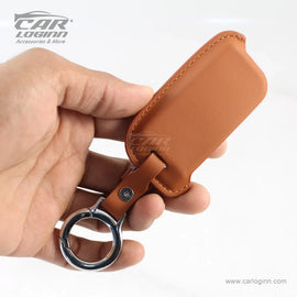 Carloginn PU-3D Leather Key Case for Mahindra XUV 500 Flip Key
