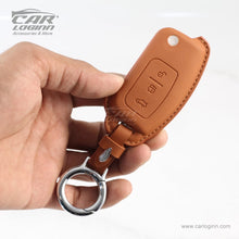 Load image into Gallery viewer, Carloginn PU-3D Leather Key Case for Ford 3 Button Flip Key