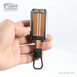 Zinc Alloy Metal Soft Silicon Key Case for Honda Amaze | Accord | Jazz | Honda City | BR-V| CR-V | WR-V | Civic 2 Button Smart Key – TAN COLOR