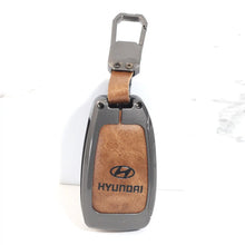 Load image into Gallery viewer, Metal Leather Key Case for Hyundai New Venue | New i20 | Verna 2020-21 | Old Verna Flip Key
