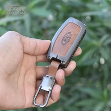 Load image into Gallery viewer, Metal Leather Key Case for Ford EcoSport | Aspire | Freestyle Flip Key only (3 Button)