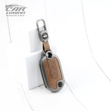 Load image into Gallery viewer, Metal Leather Key Cover Fit for MG Comet EV Electric 3 Button Flip Key
