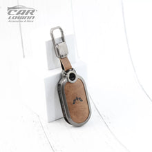Load image into Gallery viewer, Metal Leather Key Cover Fit for MG Comet EV Electric 3 Button Flip Key