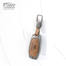 Load image into Gallery viewer, Metal Leather Key Case for Hyundai New Verna Facelift 2023 (4 Button Smart Key)