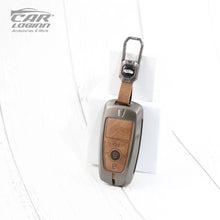 Load image into Gallery viewer, Metal Leather Key cover for Ford Aspire | Ecosport | Endeavour | Freestyle (3 Button smart Key)