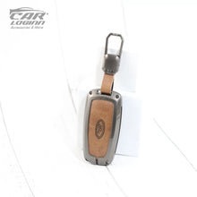 Load image into Gallery viewer, Metal Leather Key cover for Ford Aspire | Ecosport | Endeavour | Freestyle (3 Button smart Key)