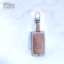 Load image into Gallery viewer, Metal Leather Car Keycover for Renault New Duster | Triber | Kiger | Duster | Gravite - (4 Button)