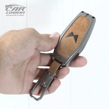 Load image into Gallery viewer, Metal Leather Key Case for Mahindra XUV 500 Smart Key