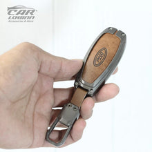 Load image into Gallery viewer, Metal Leather Keycover for Ford Figo | Aspire | Eco-sport | Endeavour | Freestyle