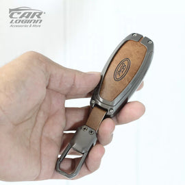 Metal Leather Keycover for Ford Figo | Aspire | Eco-sport | Endeavour | Freestyle
