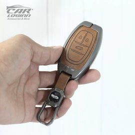 Metal Leather Car Key Case Fit for MG Gloster Smart Key