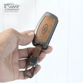 Metal Leather Key Case for Ford EcoSport | Aspire | Freestyle Flip Key only (3 Button)