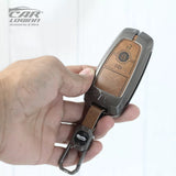 Metal Leather Key cover for Ford Aspire | Ecosport | Endeavour | Freestyle (3 Button smart Key)