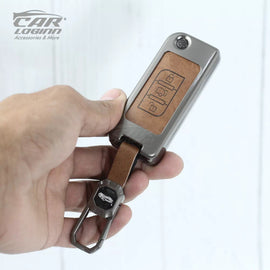 Metal Leather Key Case for Mahindra XUV 500 Flip Key
