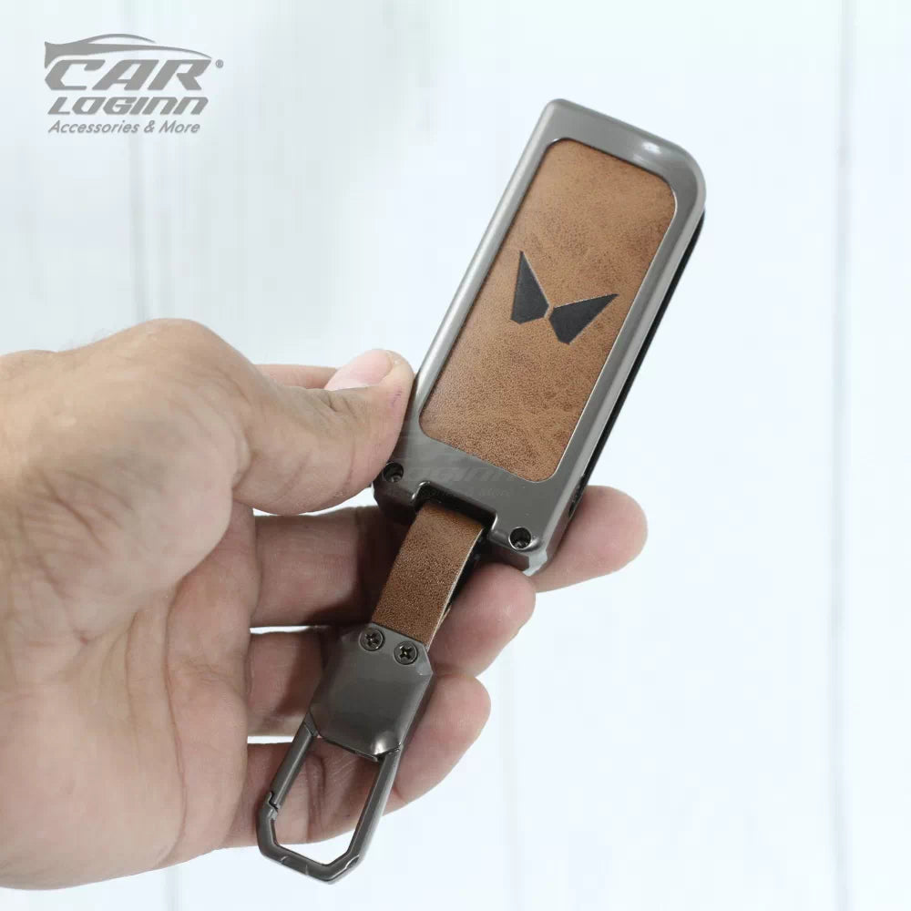 Metal Leather Key Case for Mahindra XUV 500 Flip Key