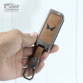 Metal Leather Key Case for Mahindra XUV 500 Flip Key