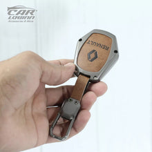 Load image into Gallery viewer, Metal Leather Key Cover Fit for Renault Duster | Nissan Terrano 2 Button Key