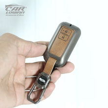 Load image into Gallery viewer, Metal Leather Key Case for New Maruti Suzuki Victoris | Grand Vitara | New Brezza | XL 6 | Ertiga | Dezire - (2 Button)