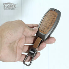 Load image into Gallery viewer, Metal Leather Car Key Cover for New Hyundai New Verna | Verna 2020 Smart Key (4 Button Smart key)