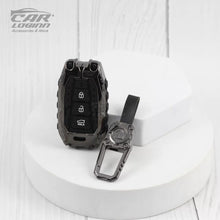 Load image into Gallery viewer, Metal Black Soft Silicon KeyCase for Hyundai Elentra | Old Verna | Old i20 Push Button start Key