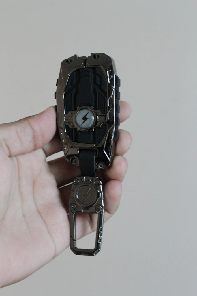 Premium Metal Black Transformer Series Soft Silicon Key Cover for Hyundai 3 Button Smart Key