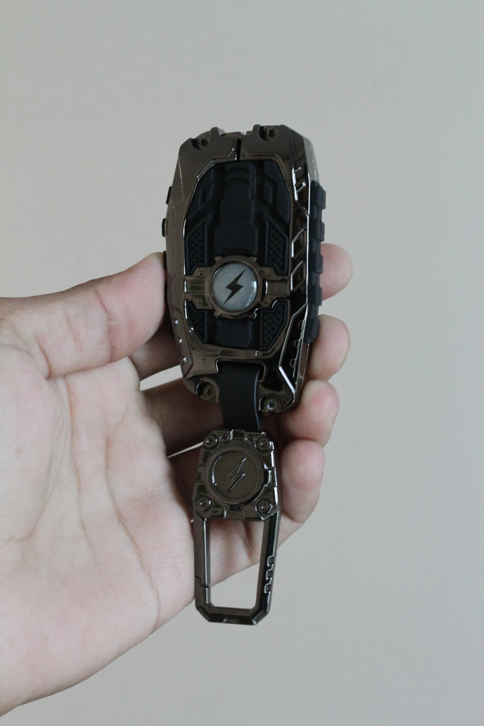 Premium Metal Black Transformer Series Soft Silicon Key Cover for Hyundai 3 Button Smart Key