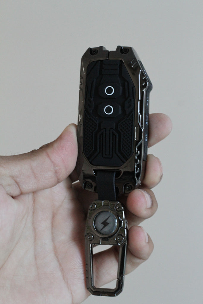 Premium Metal Black Transformer Series Soft Silicon Key Cover for Kia Seltos Facelift | Carens X Line | Sonet Facelift