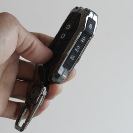 Premium Metal Black Transformer Series Soft Silicon Key Cover for Kia Seltos Facelift | Carens X Line | Sonet Facelift
