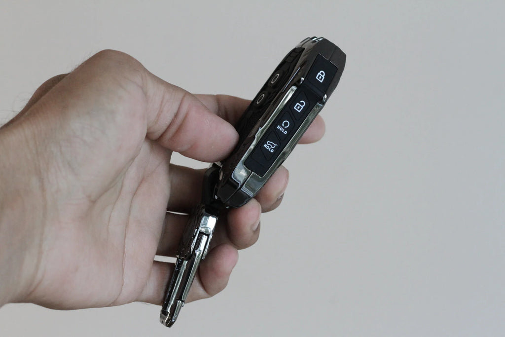 Premium Metal Black Transformer Series Soft Silicon Key Cover for Kia Seltos Facelift | Carens X Line | Sonet Facelift