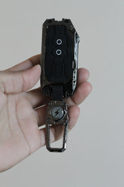 Premium Metal Black Transformer Series Soft Silicon Key Cover for Kia Seltos Facelift | Carens X Line | Sonet Facelift