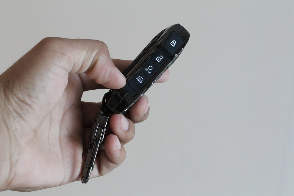 Premium Metal Black Transformer Series Soft Silicon Key Cover for Kia Seltos Facelift | Carens X Line | Sonet Facelift