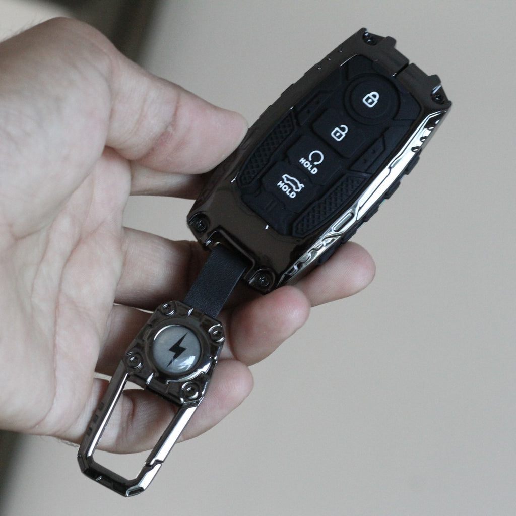Premium Metal Black Transformer Series Soft Silicon Key Cover for KIA Carens | Carnival | Seltos | Sonet Smart Key