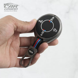 Metal Silicon Car Key Cover for New Tata Harrier EV - 8 Button smartkey