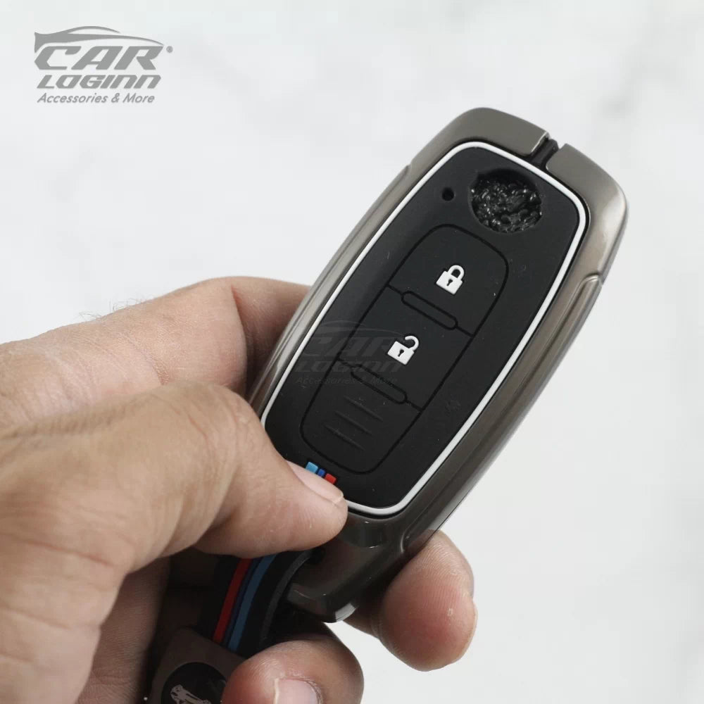 Metal Silcon Key Cover fit for Nissan Magnite | Kicks - 2 button Smart Key